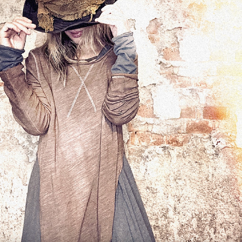 long free people top with side slits